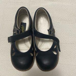 Amarillo Navy leather maryjane toddler girl shoes